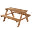 Kids 4 Piece Solid Wood Rectangular and Chair Set and Bench-69033415