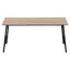 Table de salon en stratifié taupe, cadre rectangulaire en métal noir moderne de 40 po, bureau d'appoint café stratifié pour la pièce, l 40 po