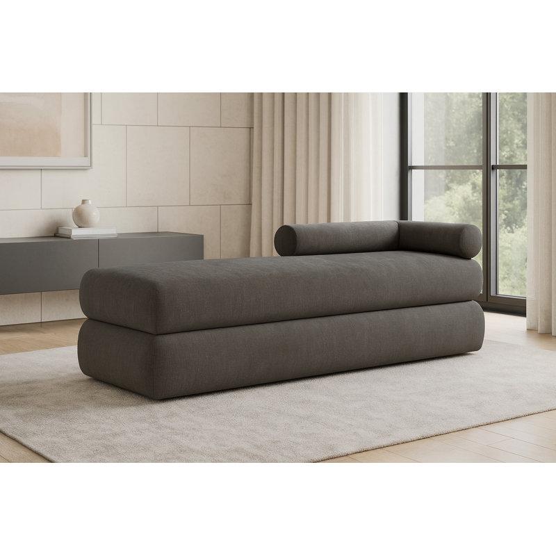 Kennedy Chenille Upholstered Bench, Grey Chenille Fabric