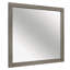 Miroir de coiffeuse Rie, cadre en bois gris patiné, 36 x 41