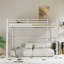 Lit superposé simple avec lits superposés en métal avec escalier, structure durable de conception moderne et peu encombrante Lit mezzanine simple gris-348213410
