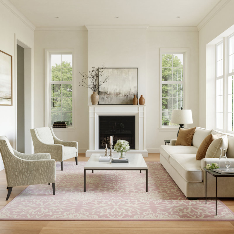 Yurig Floral Indoor Rug, Rectangle 7' x 10'