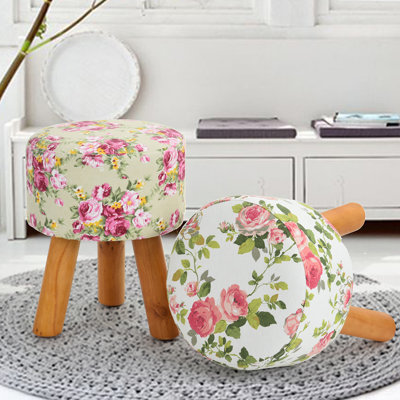 Abarca Solid Wood Accent Stool