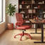 Chaise de travail ergonomique en filet avec accoudoirs rabattables et support lombaire pour petits espaces-1161967631