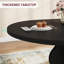 Table de salle à manger extensible de 47 à 63 po pour 4 à 8 personnes, table de salle à manger ronde en bois de style campagnard avec pieds ondulés, cercle, ovale, peu encombrante-710902178