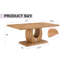 Simple Table basse rectangulaire de luxe en bois couleur Le bureau d'ordinateur La table de jeu Convient à la salle à manger, au salon, à la terrasse et à la cuisine
