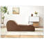 Chaise longue de détente Solace, conception ergonomique avec noyau en mousse haute densité à la fois doux et ferme, housse amovible lavable à la machine, brun-762826329