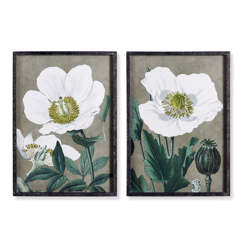 Pinar «Poppy», ensemble de 2 reproductions encadrées sur papier