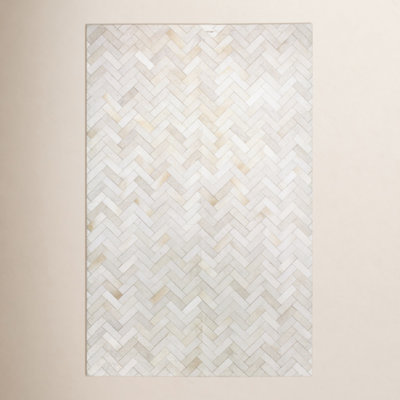 Marsha Cowhide Chevron Indoor Rug