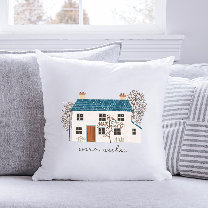 Coussin en polyester Christmas illustration1, 20 po x 20 po