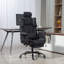 Fauteuil de bureau massant et inclinable à massage pour soulager les maux de dos à 155 ° - noir-117530038