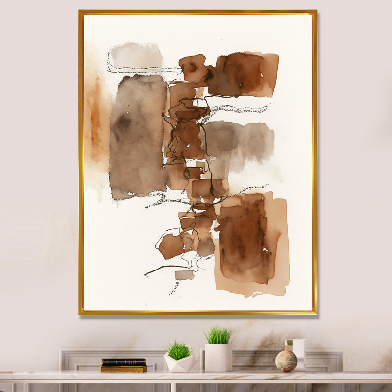 Aristel - reproduction sur toile, L 24 po x H 32 po, Toile avec cadre flottant or