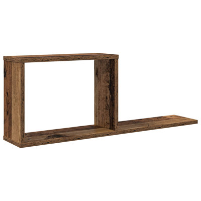  Floating Shelves with Shelf with Storage Engineered Wood Wall Mounted