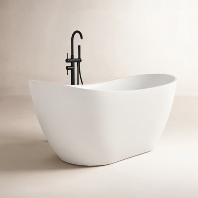 Tidal 60" Freestanding Soaking Acrylic Bathtub