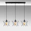 Luminaire suspendu géométrique à 3 lumières pour îlot de cuisine