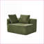 Canapé modulaire 116 \ "moderne courbé avec méridienne, revêtement perlé, entièrement assemblé faisant face à la droite | Mousse, polyester | Standard-244286018