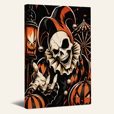 Art sur toile orange et noir