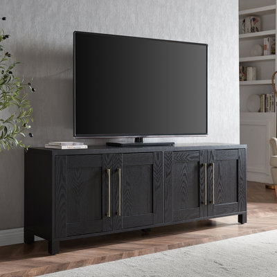 Chabot Rectangular TV Stand for TV's up to 75" in Black Grain