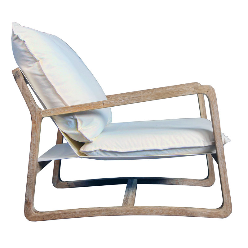 Axel 30" W Armchair in White, Off White