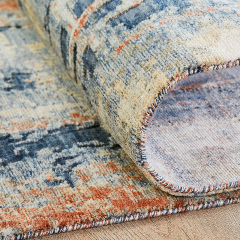 Bergess Wool Abstract Area Rug, Rectangle 8'6" x 11'6"
