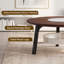 Table basse ronde avec tablette de rangement, incrustation de pierre frittée et pieds en bois massif, table de centre minimaliste moderne pour le salon, assemblage facile