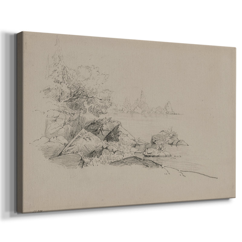 Croquis rétro - LXVII, H 19 po x l 28 po x P 1,5 po, Toile tendue