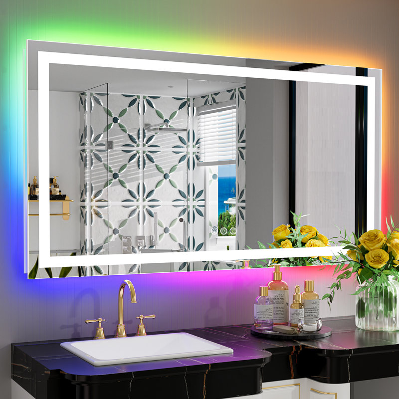 Miroir de salle de bain Lunara, 30 po x 55 po, Rectangulaire