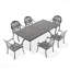Ensemble de 7 pièces de mobilier de patio en aluminium coulé avec coussins bruns-152252300