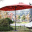 Grand parasol extérieur à double face de 14,8 pi - orange Auvent 100%, structure stable. Idéal pour la cour, le bord de la piscine, la pelouse et le jardin. 14,8 pi. Convient-327393012
