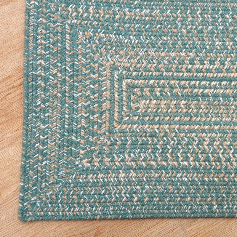Tapis abstrait en laine / polypropylène tissé à la machine Brownett, Rectangle 11 pi x 14 pi