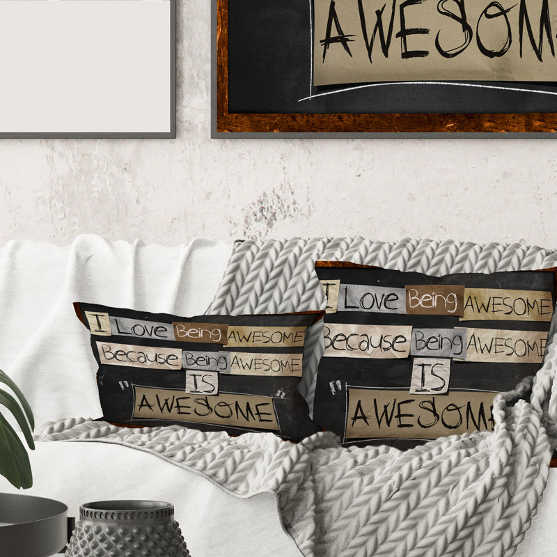 I Love Being Awesome - Coussin rustique, 16" x 16"