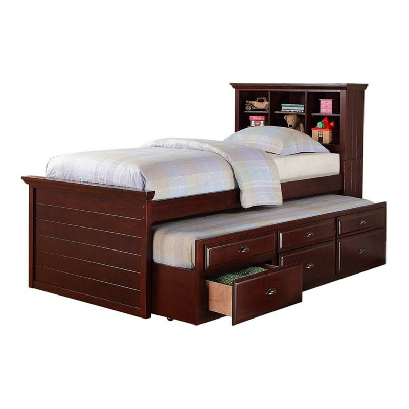 Grantley Kids Twin with Trundle with Drawers,  Dark Cherry