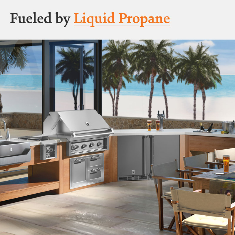 42" Built-In, 4 Trellis Burners, Rotisserie, Liquid Propane