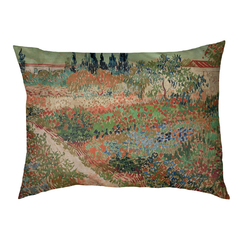 Coussin pour chien bluhender garten Burk, Petit (l 29,5 po x P 19,5 po x H 2,5 po), Vert / orange / bleu