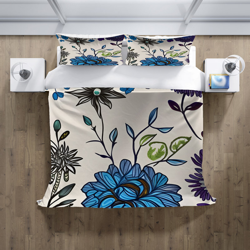 Ensemble de housse de couette , Housse de couette grand + 2 grandes taies décorat