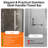 32-36" W x 72" H Frameless Pivot Shower Glass Door with 1/4" and 5/16" Tempered Glass, Swing Shower Doors with 105° Anti-Collision Stop, Chrome Finish, Reversible Installation-122796414