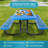 6 Ft. Rectangular Outdoor Steel Picnic Table With Umbrella Pole-1941475727