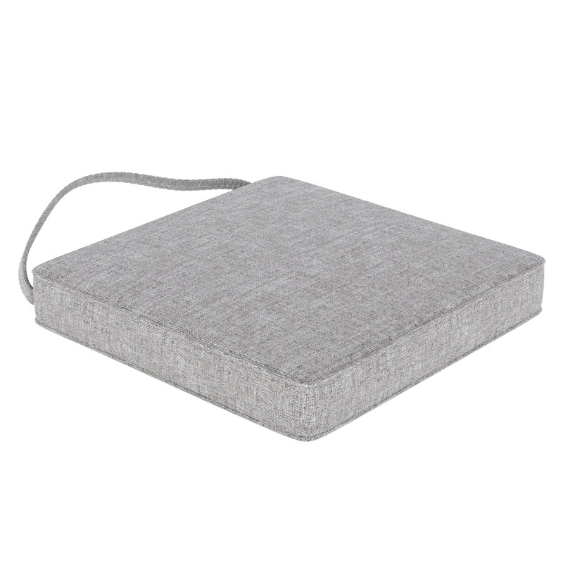 Dining ChairSeat Pad Replacement Cushion 17L x 17W x 3D, Canvas Granite