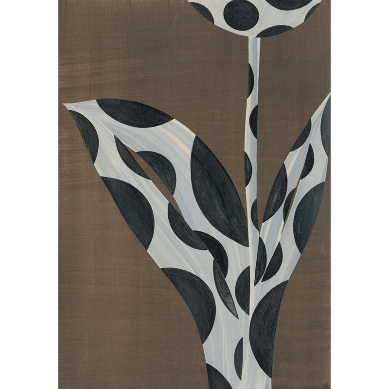 Polka Dot Bloom Print by Morlock, Jody, Black Single Picture Framed, 26'' H x 18'' W