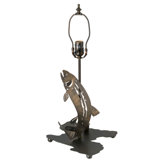 Leaping Trout Table Lamp