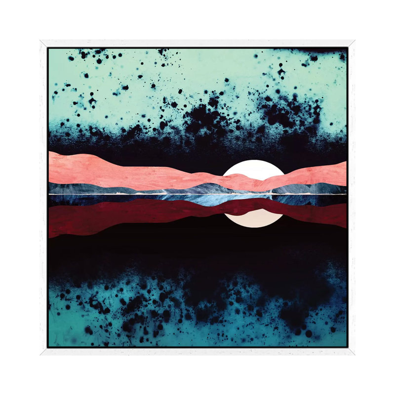 Night Sky Reflection - Print on Canvas, 45.72 cm H x 45.72 cm W, White Framed