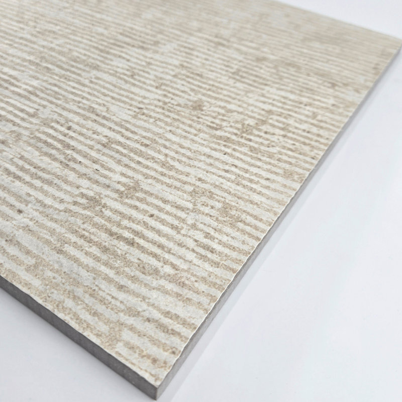Travertin moderne ligné 12 x 24, Crème