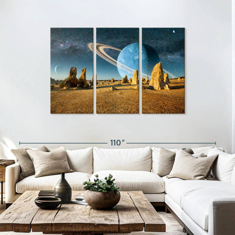 Oberle Barren Alien Planet, 48" H x 74" W