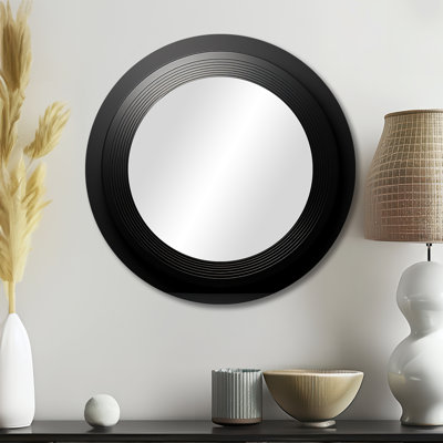 Shama en vinyle noir et or Shama - miroir décoratif de disques vinyles, miroir mural rond moderne, impression d'art en métal