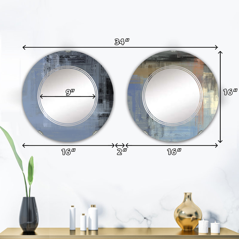 Ensemble de 2 miroirs sans cadre
