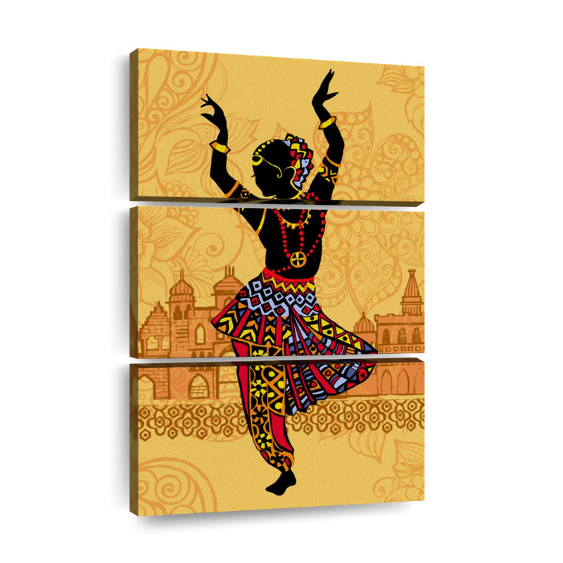 «Indian Classical Dance», reproduction d'art sur toile, H 50 po x l 32 po
