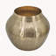 Vase à fleurs en aluminium biseauté, 34,3 x 34,3 x 29,2 cm, doré-77388815