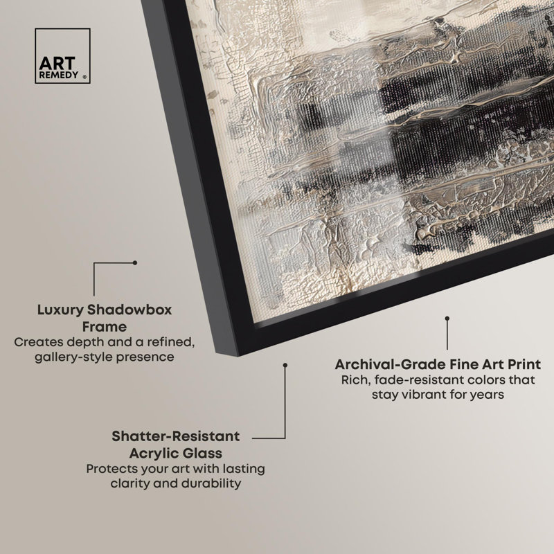 «Lintel of Time I Boho Art Shadowbox Print» par Art Remedy, H 21 po x l 17 po, Noir