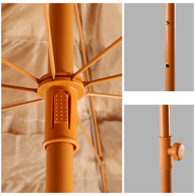 8” Outdoor thatched-roof pergola umbrella