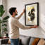 Squirrel on Branch Botanical - Framed Print-549554791-549554788